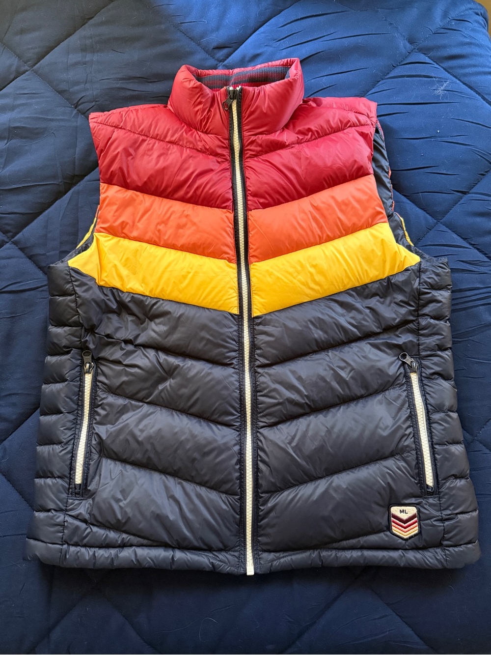 Marine Lauer Archive Colorblock Puffer Vest Unisex Small